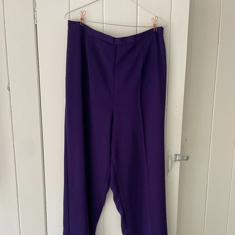 Bright Purple Violet 70's Trousers / Pants Sag Harbor Size 18